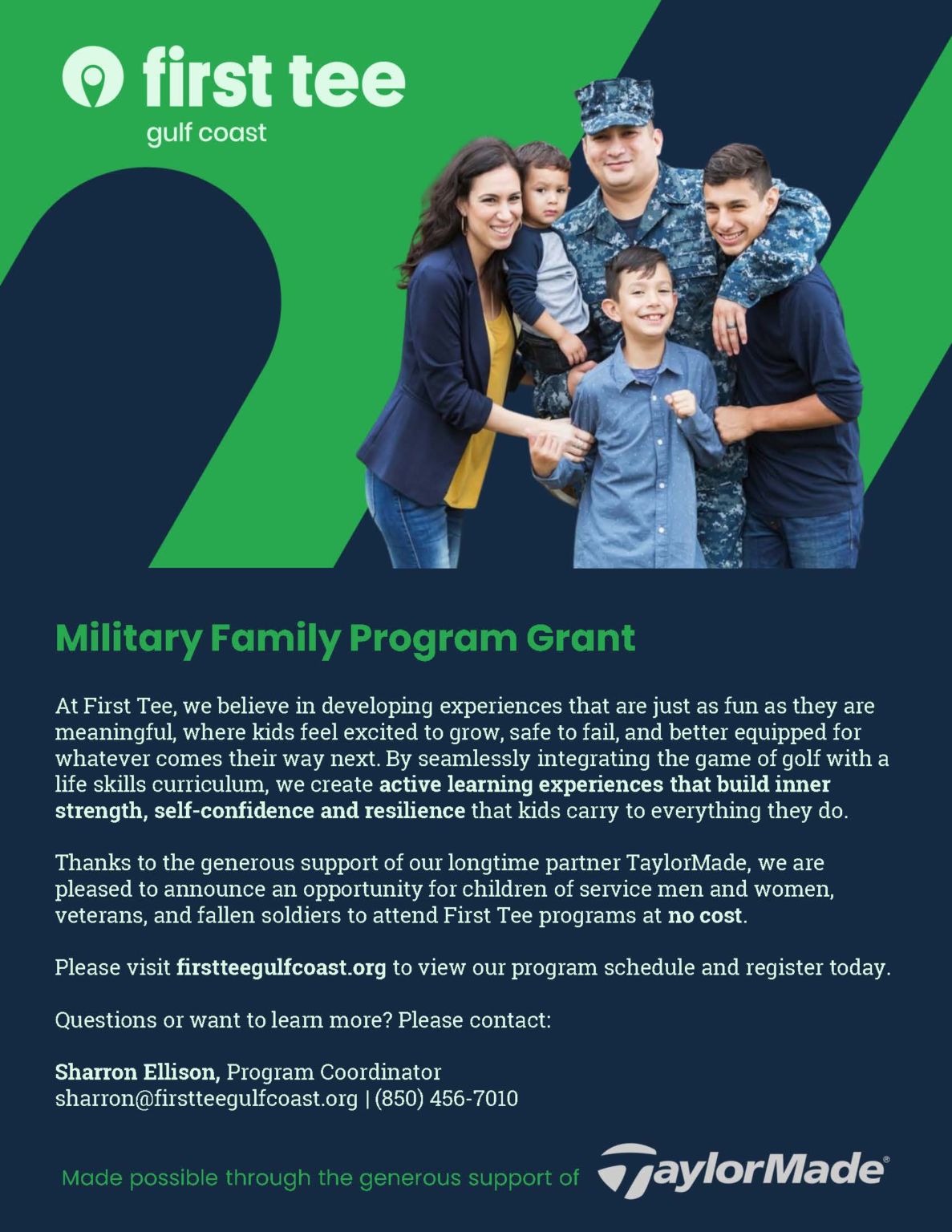 Military Family Program Grant - First Tee - Gulf Coast